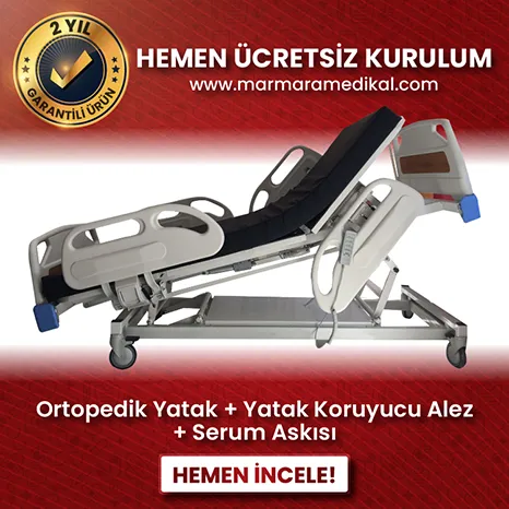 Dört Motor Sistemli Asansörlü Full ABS Hasta Karyolası Kiralama